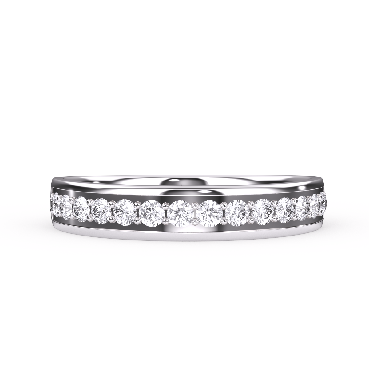Stackable Diamond Half Eternity Women’s Wedding Band